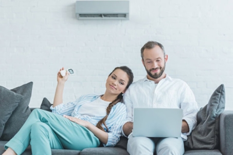 couple with ductless ac